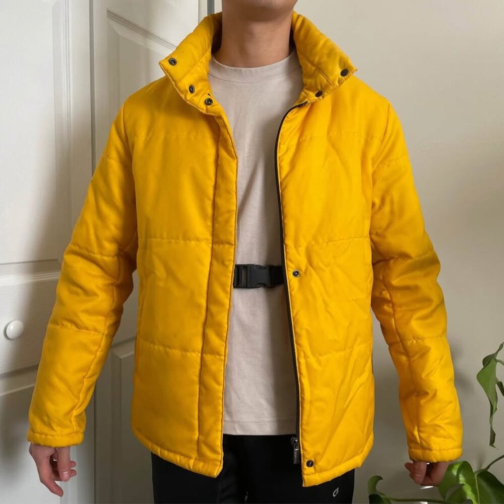 Samsonite Yellow Puffer Jacket 2000's Men Size M